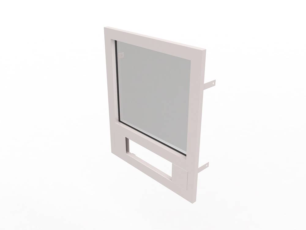 Конструкция оконная со стеклом 800х700мм Бр3 кл.пулестойкости