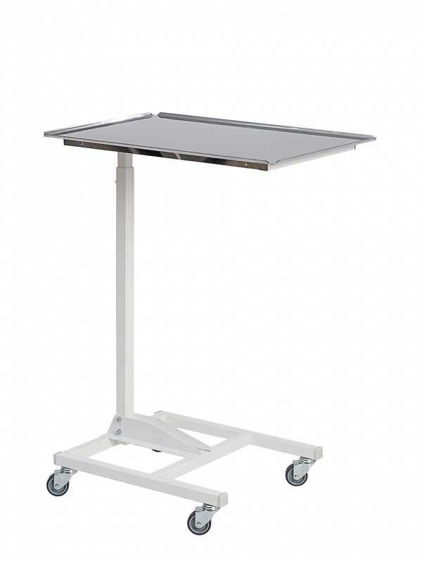Столик медицинский инструментальный СтМи-"МСК" (столешница-нержавеющая сталь) с импортными колесами МСК-526