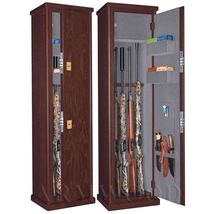 Оружейный сейф с отделкой натуральным деревом Armwood-55.074 Flock