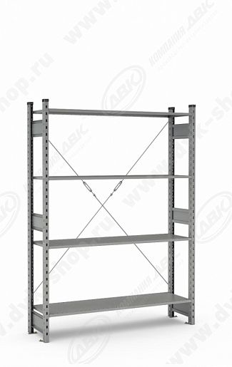 Стеллаж полочный СТ-031 2067x1366x400 (250 кг нагрузка 4 полки)