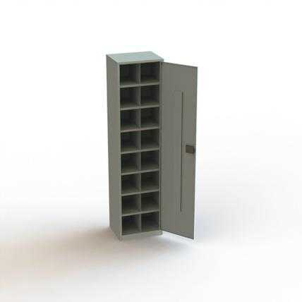 Металлический шкаф для противогазов ХПГ-16 с дверью