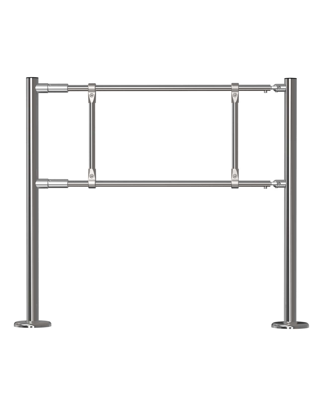 Ограждение антипаника пружинная ОС2ап-у ХРОМ 1500 мм