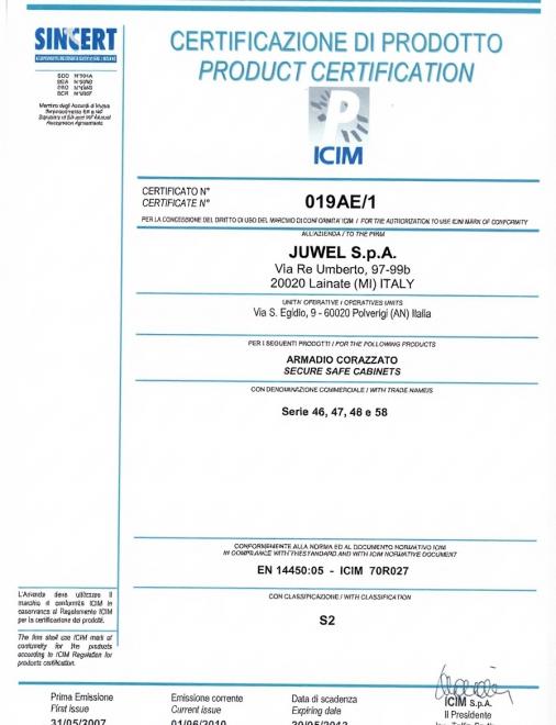 Сейф для офиса Juwel 4853